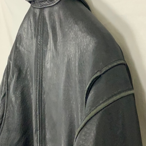 Men’s Roundtree & Yorke Black Leather Coat XL - Picture 15 of 16